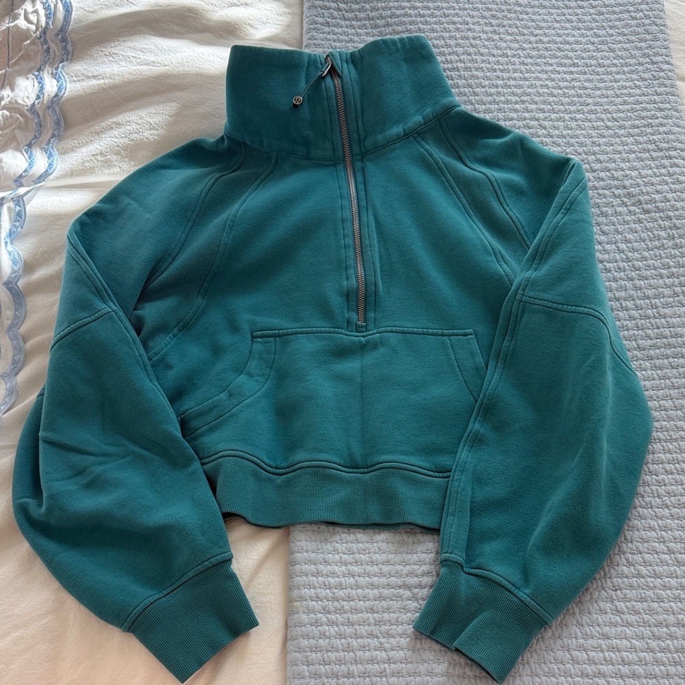 Lululemon Scuba Cropped Funnel Neck Half Zip